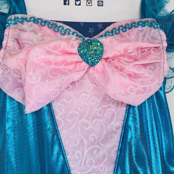 New w/Tag-Great Pretenders Blue Sparkle Mermaid Dress - Size 5-6  - Picture 12 of 14